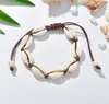 Trendy Handmade Sea Shell Charm Bransoletki dla kobiet Bohemian Beach Seashell String Rope Łańcuchy Moda Boho Jewelry