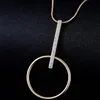 Pendentif Colliers Gold Crystal Circle Collier Clé Simple Pour Femmes Party Ami Cadeaux De Bal Bijoux De Mode En Gros