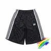 2021SS weiße Seitenstreifen Nadeln Shorts Männer Frauen Schmetterling Stickerei AWGE Nadeln Shorts Reithose X0628