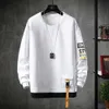 Men O-Neck Bluza High Street Bluza Mężczyźni Crewneck Hip Hop Hoodie Z Długim Rękawem Koszula Poliester Moda Odzież Mężczyźni 210819