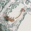 Moda Mujeres Pendientes Joyería Lujos Diseñadores Pendientes Marcas Pendientes de oro Pendientes de perlas de diseñador 925 Des Boucles Doreilles C194k