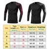 Running Jerseys Men Training Long Sleeve Tight Gym Jogging Shirts Quick Dry Print Soccer Jersey Tee Prints Compression Sport Tshirts