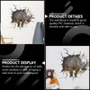 Bakgrundsbilder 2st Självhäftande Cartoon Rhino Wall Sticker Hem Dekorativ