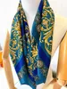 Famous Style 100% Silk Scarves of Woman and Men Solid Color Gold Black Neck Print Soft Fashion Shawl Women Silks Scarf Square 90*90cm