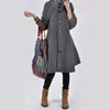 Cappotto da donna autunno inverno lungo allentato plus size maternità gravidanza mantello femminile collo alto giacche a maniche lavorate a maglia 211019