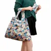 Eco-friendly Large Washable Shopping Bag Heavy Reusable Folding Capacity Handbag Grocery Storage Bags