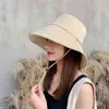 Seau Chapeaux Femmes Voyage Feminino Solide Sun-proof Ulzzang All-match Esthétique Étudiant High Street Casual Double-side Wear Design G220311