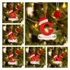 Décorations de Noël Pendentif lettre avec lanière de perles Acrylique Noël Brillant A-Z Ornement suspendu Fournitures de fête LLB12039