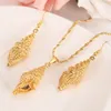 18k Solid Gold jewelry heavy Shell Pendant Necklaces earrings for Women,Papua Guinea girls kids party PNG gift