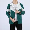 2021 Fashion Men Jackets Pullover Hoodied Fall Thin Windrunner Light Windbreak Zipper Hoodies coats Outerwear Black Plus size S-3XL