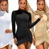 Sexy Kleid, Freizeitkleider, lange Ärmel, mittlerer Rock, Freizeit, Zuhause, Frau, Sommer, Ausflug, Party, Karneval, Bühne, Hausarbeit, Pendeln, Tourismus, Kleidung, Freundin, Geschenk