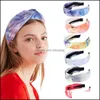 Biżuteria Biżuteria Moda Drukuj Vet Knot Opaski na Pure Handmade Girls Hairband Kobiety Aessories Szerokiej Side Hair Band Drop Delivery 2021 V1