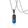 Stainless Steel Perfume Bottle Pendant Men and Women Necklace Laser Cross Titanium Steel Jewelry281G