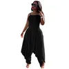 S-3XL Casual Sarouel pour Femmes Barboteuses Sexy Réglable Spaghetti Strap Mode Combinaison Lâche Long Pantalon Fermeture Éclair Été Néon Couleur Solide Plus La Taille