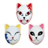 Masque de renard Halloween Party, Costume de Cosplay Anime japonais, masques LED, accessoires de faveur du Festival, 3 couleurs