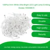 Light Beads ICOCO Super Deals Top Selling 100Pcs 5mm White Ultra-Bright LED Lamp Emitting Diodes 15000MCD