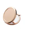 Sublimation Makeup Mirrors Iron 2 Face DIY Blank Plated 4 Colors Aluminum Sheet Girl Gift Cosmetic Compact Mirror Portable Decorat LLE11950