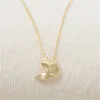 Stylish Fox Pendant Necklace 18K Gold Rose Silver Color Halsband för kvinnor gåva hela2718