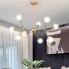 Lampadari Lampadario moderno a globo in vetro Rami di fissione molecolare Luci a soffitto Apparecchi di illuminazione per camera da letto del soggiorno