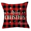 31 Stil Plaid Christmas Pillowcase Linne 45 * 45cm Kuddar Skydd Hem Soffa Kuddehölje Hem-textilier Juldekorationer T9i001589