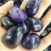 Deko-Objekte, Figuren, natürliche Traum-Amethyst-Kies-Kieselsteine für den Garten, polierter Kristall-Handschmeichler, spiritueller Mineral-Quarz-Aquari