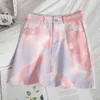 Fashion casual denim short skirt women wild tie-dye bag hip mini spring summer Korean high waist 210420