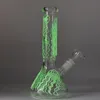 Wholesale Straight Type Style Water Pipe Jellyfish Bong Perc Hookahs With Glass Bowl and Diffused Downstem Oil Dab Rigs 18.8mm Female Joint Glow in the Dark GID04