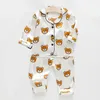 LZH Höst Barnkläder Toddler Pojkar Pyjamas Set 2pcs Suit Sommar Barnkläder för Pojkar Tjejer Pyjamas Set Casual HomeWear 210728