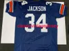 Hombres Mujeres Jóvenes Bo Jackson Jersey Cosido College Navy Jersey Cosido Personalizado Cualquier nombre número Camiseta de fútbol