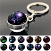 Leo Libra Taurus Scorpio 12 Konstelacja Wisiorek Brelok Geometria Podwójna Side Glass Ball Car Ring Holder Dla Unisex Prezent