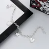 Лучший дизайнерский дизайнерский браслет Creative Star Heart Heart Three Style Chain Silvered Material Bracelets Jewelry Supply