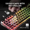 Havit Keycaps Double S Backlit PBTプリンKeyCapセットPuller Cherry MXメカニカルキーボード、ブラックホワイト