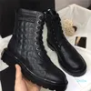 Classic women's boots, high-quality leather, geometric pattern stitching process, designer classics shoes, low-heel casual fashion boots