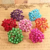 Mini Christmas Artificial Flowers Frosted Artificial Berry Vivid Red Holly Berries Tree Decorative Double Heads RRA11770