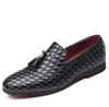 Chaussures Oxford de luxe pour hommes, en cuir imprimé à carreaux, à la mode, noir et blanc, à lacets, pour costume de bureau et de mariage