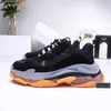 Paris 17FW Triple S Clear Sole Herren Damen Freizeitschuhe Weiß Schwarz Grün Grau Pflaume Rot Rosa Dunkelblau Sport Outdoor Dad Schuh