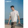 Summer 100% Cotton Chest Pockets T-shirt Men Casual Oversize Drop Shoulder Plus Size Tops Quality Tees 210629