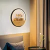 Wall Lamp Dimmable LED Modern Living Room Bedroom Bedside Black White Sconce Creative Circle Aisle Corridor Light