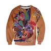 Męskie bluzy bluzy Rooster ubrania 3D druku wiosna wygodne z kapturem pulower Fall Fashion Zip Hoodie 5xl Oversized Streetwear CAS