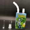 Hitman Cam Bongs Nargile Dab Suyu Kutusu Yağ Teçhizatı Su Bong Heady Borular 14mm Kase Çıkarılabilir Ağızlık Bubbler Beher