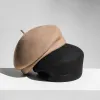 القبعات 202109-Dudu-Shenzhen اليابان نمط الخريف الشتاء الصوف الصلبة نعمة سيدة قبعة قبعة النساء الترفيه الرسام