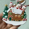 2021 DIY Dekoracje świąteczne Ozdoby Wysłany Santa Claus Wisiorek Home Party Prezenty Dla Family Friends A12