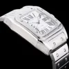 커플 시계 Unisex Watches Automatic Movement 40mm36mm Silver Roman Dial Silver Square Wirstwatch