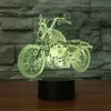Мотоцикл Acrylic 3D голограмма светильника изменить ночной свет сенсорный дистанционный пульт дистанционного управления Светодиодная USB стол лампы атмосферная лампа