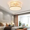 Moderne LED Plafondverlichting Ronde Crystal Woonkamer Decor Creatieve Black Lamp voor Slaapkamer Keuken Eetkamer Corridor Lighting