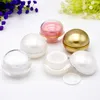 10ML Refillable Acrylic Cosmetic Bottles With Screw Lid and PP Liner Ball Shape Travel Jar Pot Makeup Face Cream Eye Cream Holder