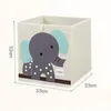 3D Embroider Cartoon Animal Storage Box for Kid Toy Organizer Drawer Underwear Book es Holder 210423