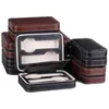 Förvaringspåsar 1pc 2 Slot PU Läder Watch Box DisLPay Exquisite Portable Men Women Organizer Case for Home Travel