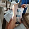4 Strings Original Wood Neck-thru-Body Electric Bass Guitar with 2 Pickups,Black Hardware,Can be customized