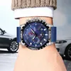 LIGE Blue Horloge Casual Horlogement Mode Courroie Monsieurs Quartz Montres Imperméable Montres Hommes Top Marque Luxe Relogio Masculino 210527